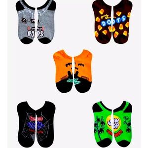 Tootsie Candy Halloween No-Show Socks 5 Pair